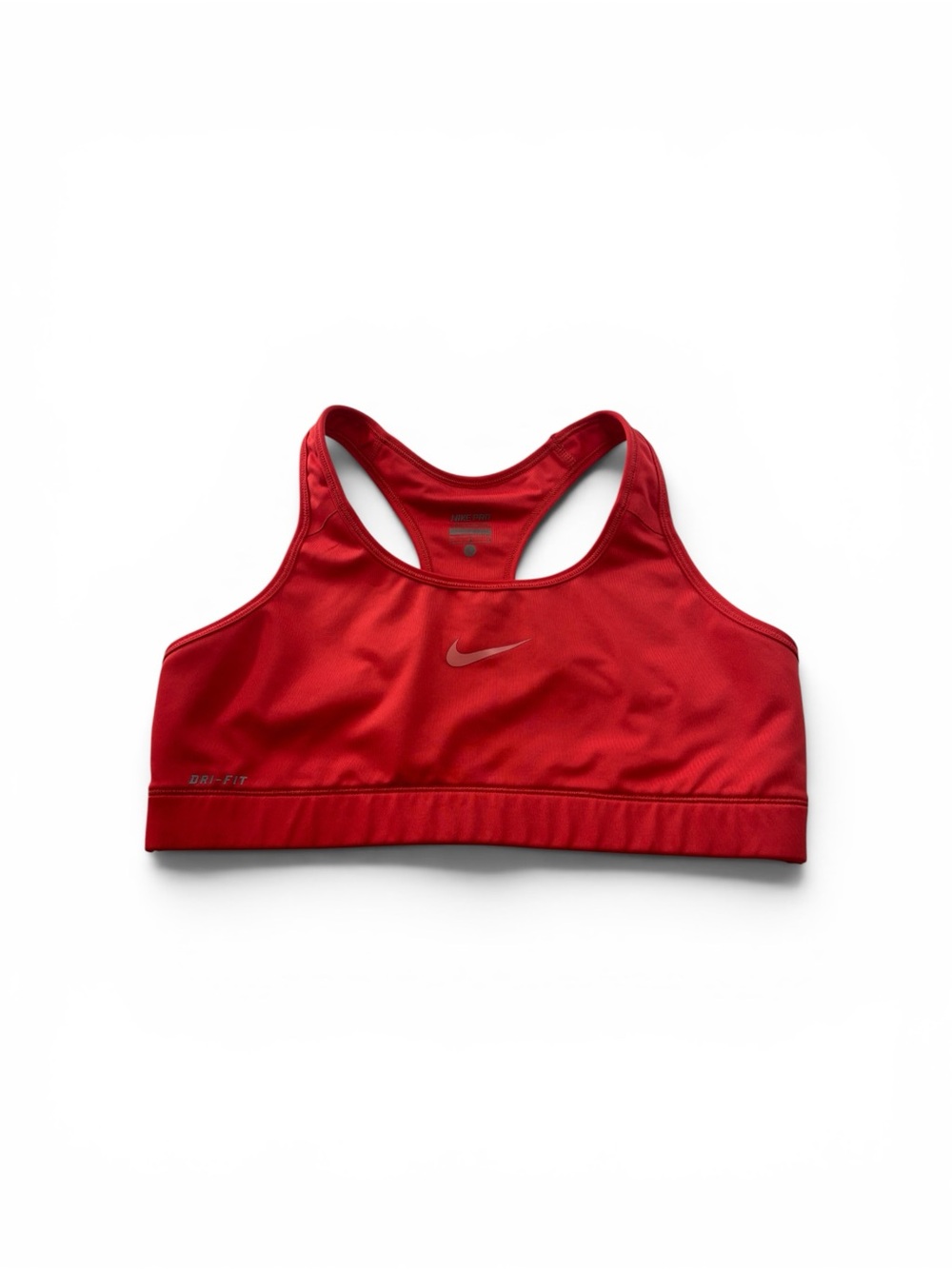 Nike Dri Fit Orange Sports Bra Size Large Racer-Back Athletic Mid Support Gym